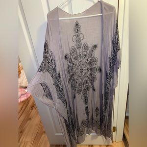 Midi purple kimono